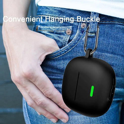 Funda De Silicona Para Redmi Buds 6 Lite Con Llavero Negro