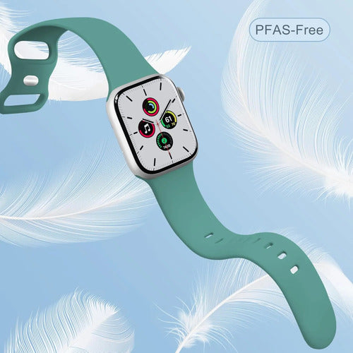 Correa Deportiva De Silicona Para Apple Watch Verde Oscuro 1 Cm