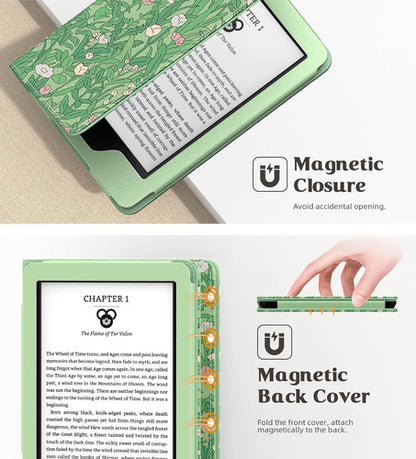 Funda Moko Para Kindle Con Auto Wake/sleep Verde Oscuro