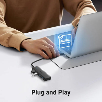 Usb 3.0 Hub, 4 Puertos, Ultra-slim Negro