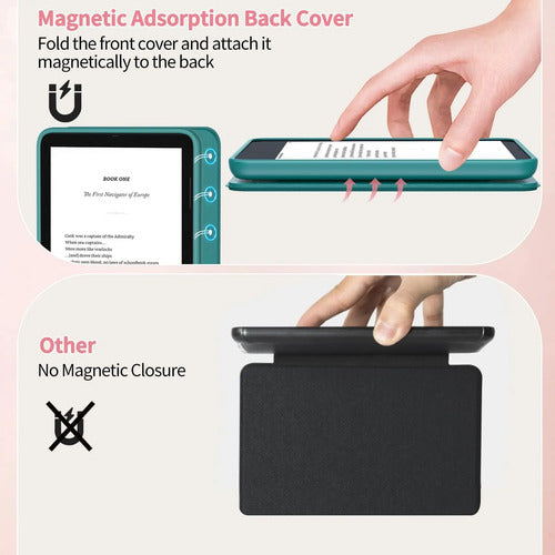 Funda Para Kindle 6 Pulgadas 2024 Y 2022 (11 Gen) Verde Esmeralda