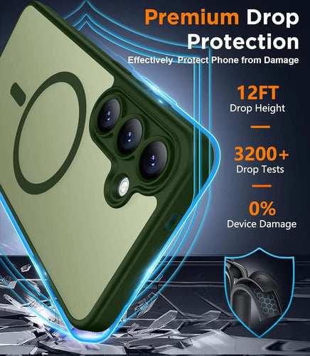 Funda Magnética Para Samsung Galaxy S25 Fe Verde