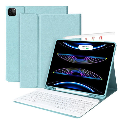 Funda Con Teclado Para iPad Pro M3 11  Azul
