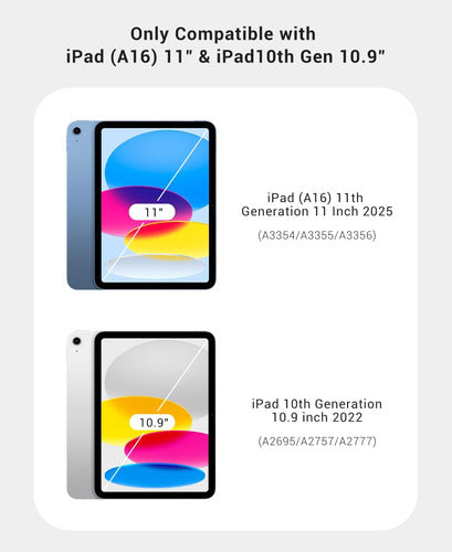 Funda Para iPad (a16) 11a Gen 11'' 2025, iPad 10a Gen Azul