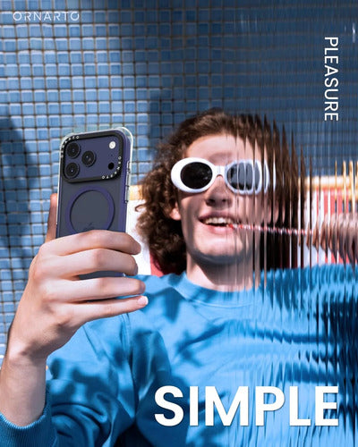 Funda Ornarto Air Para iPhone Pro Max Azul Marino