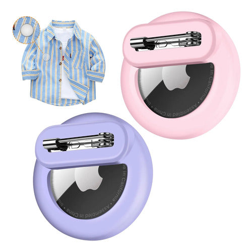 Soporte Rastreador Para Airtag Gen 2/1 Con Pin Rosa