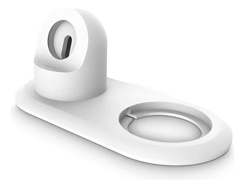 Soporte De Carga Para Apple Watch Y iPhone Blanco