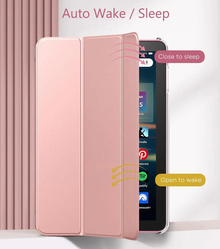 Funda Para Kindle Fire Hd 8 & 8 Plus, 8 Rosa