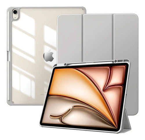 Funda Para iPad Air 13'' Con Soporte Para Lápiz Gris