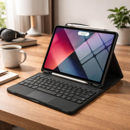 Funda Con Teclado Para iPad Air Y Pro Negro