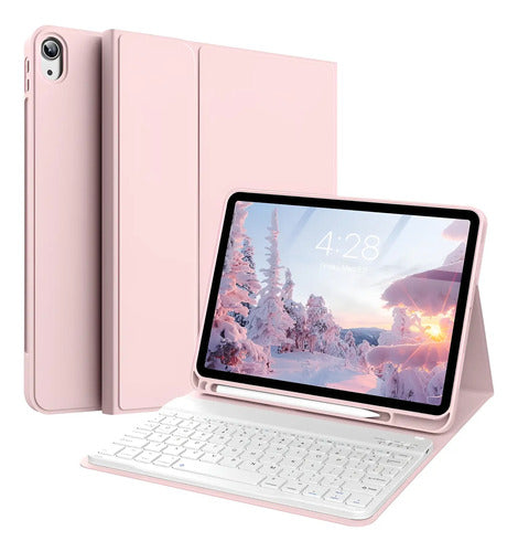 Funda Con Teclado iPad De 10a/11a Gen. 11/10.9 PuLG, A16 Rosa Claro