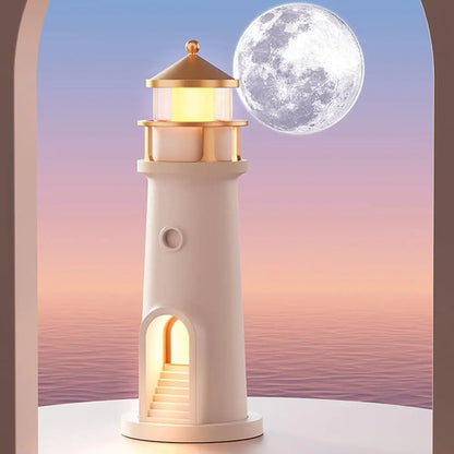 Lámpara Proyector De Luna Velarionna Con Control Remoto Beige