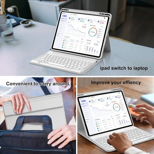 Funda Con Teclado Para Xiaomi Redmi Pad Pro 12.1 Gris