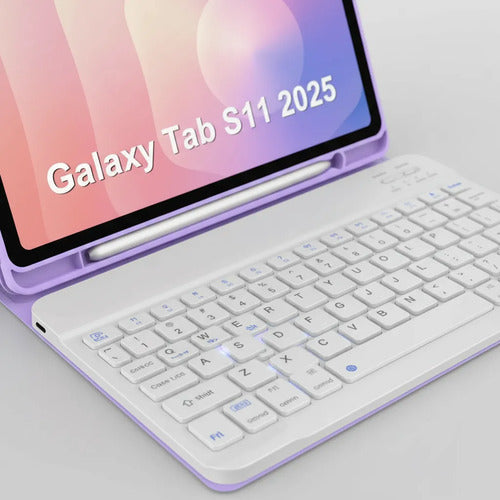 Funda Con Teclado Para Samsung Galaxy Tab S11 11' Morado