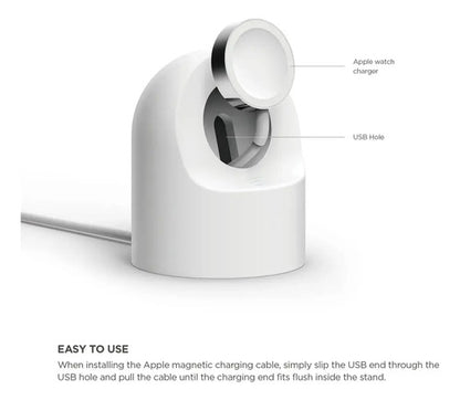 Soporte De Carga De Silicona Para Apple Watch Blanco