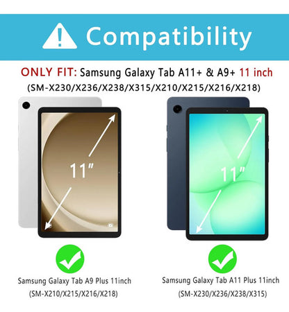 Funda Con Teclado Para Samsung Galaxy Tab A11+/a9. Verde Oscuro