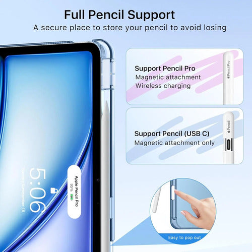 Funda Moko Para iPad Air Con Soporte Para Lápiz Azul Marino