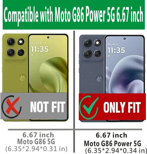Funda Protectora Folmeikat Para Moto G86 Power 5g Transparente