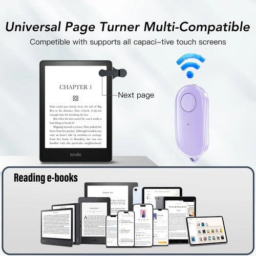 Control Remoto Page Turner Para Kindle, iPhone, iPad, Androi