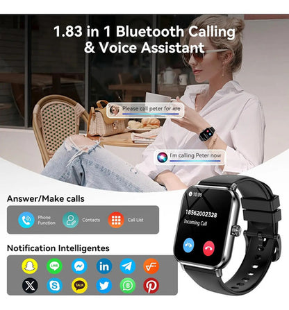 Smartwatch  Hd, Bluetooth Negro