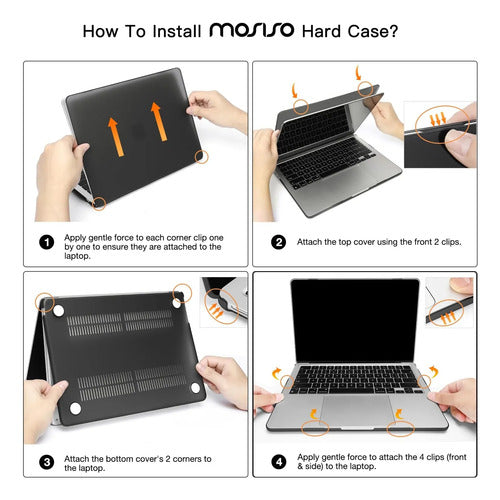 Funda Carcasa Para Macbook Air 13  M5 M4 M3 M2 2026-2022 Negro