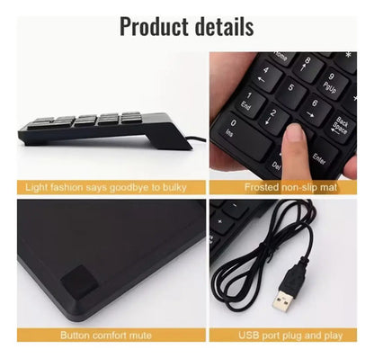 Teclado Numerico Usb Portátil Mini  Para Laptop