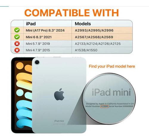 Funda Para iPad Mini 7 (a17 Pro) 2024 Y iPad Mini 6