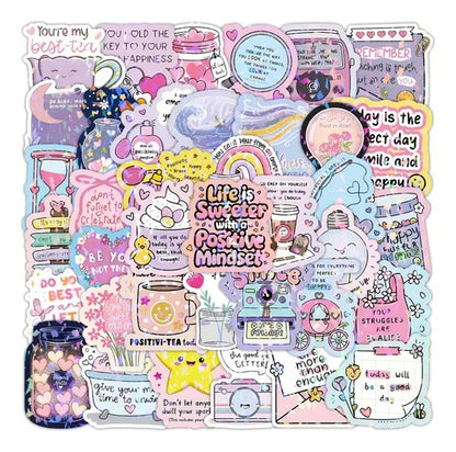 50 Pegatinas Stickers Motivacionales - Autoadhesivos