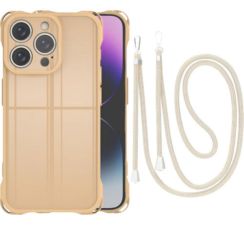 Funda Magnética Transparente iPhone 14 Pro Max Con Cuerda