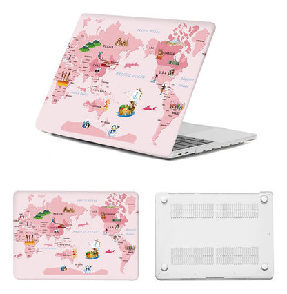 Funda Protectora Para Macbook Air 13.6  M2-m4 2022-2025 Rosa