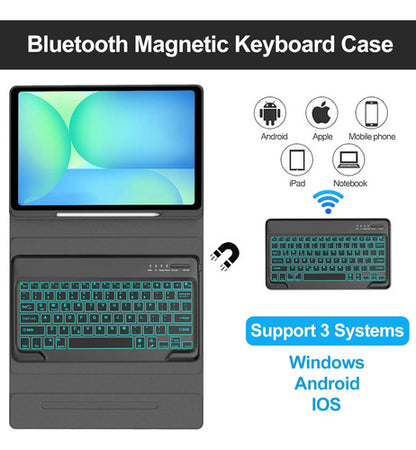 Funda Con Teclado Para Samsung Galaxy Tab S10fe+ Negro
