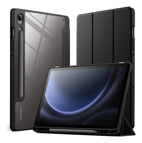 Funda Jetech Para Samsung Galaxy Tab S10 Lite/s10 Fe/s9 F... Negro