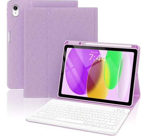 Funda Con Teclado Para iPad A16