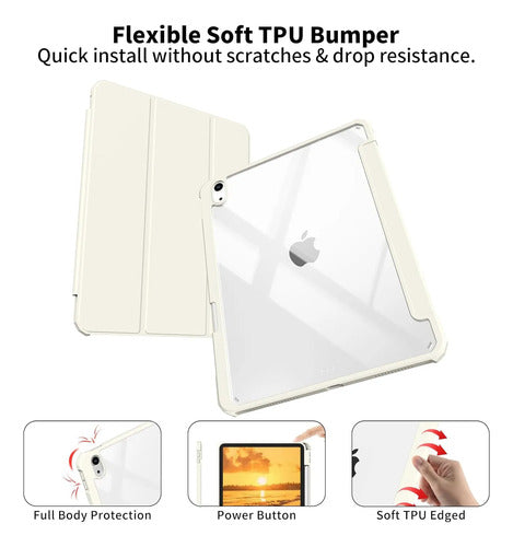 Funda Para iPad (a16) De 2022 Y 2025 11' Y 10.9' Crema