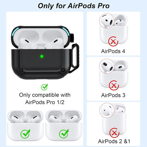 Estuche Para AirPods Pro 2da Gen Con Kit Negro