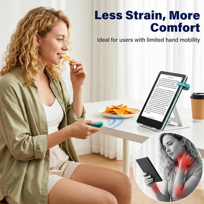 Control Remoto Datafy K2 Pasa Pagina Kindle Kobo Typec Negro Verde Oscuro