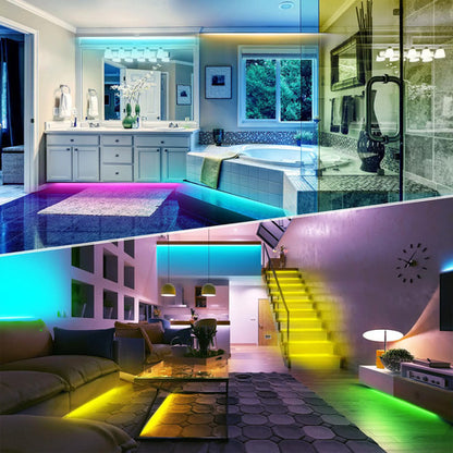 Tiras Flexibles De Luces Led Rgb Sincronizadas Con Música... Color De La Luz