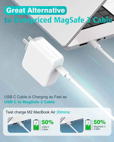 Cargador Para Macbook Air/pro 13 14 15 Blanco