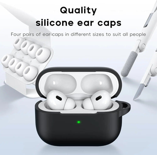 Estuche Compatible Con AirPods Pro 2 Negro