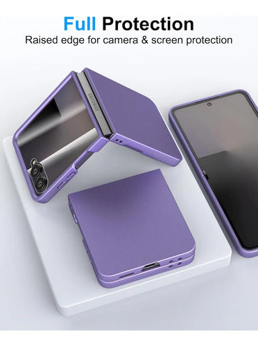 Funda Samsung Galaxy Z Flip 7, Protect De Pantalla Integrado Violeta