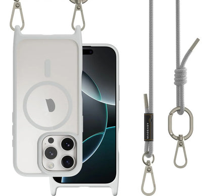 Funda Protegida Para iPhone 16 Pro Con Correa Cruzada, Gr... Titanio Nombre Del Diseño