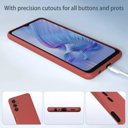Funda Para Galaxy A13 5g, Silicona Líquida, Delgada, Suave Bordó
