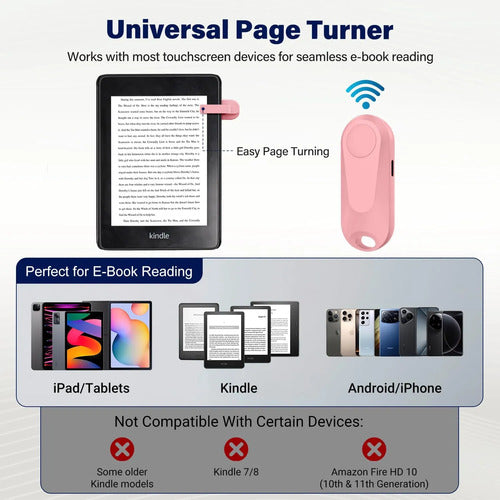 Control Remoto De Página Para Ebooks Y Tablets Rosa
