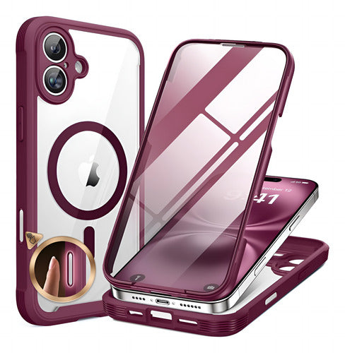 Funda Magnética Miracase Para iPhone 16 Plus 6.7  Con Pro... Violeta Oscuro