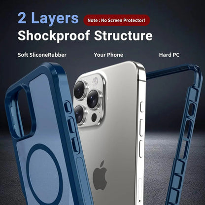 Funda Magnética Para iPhone 16 Pro Max Azul Oscuro