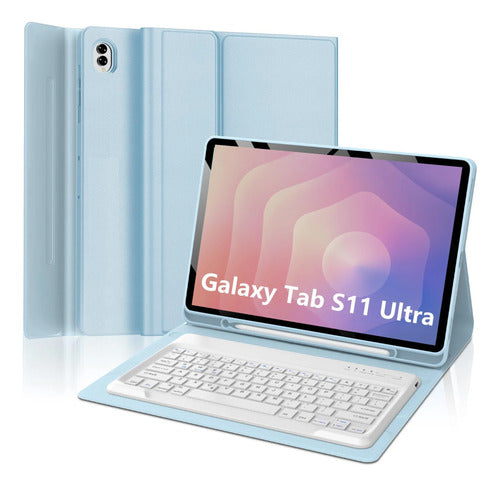 Funda Con Teclado Para Samsung Tab S11 Ultra Azul