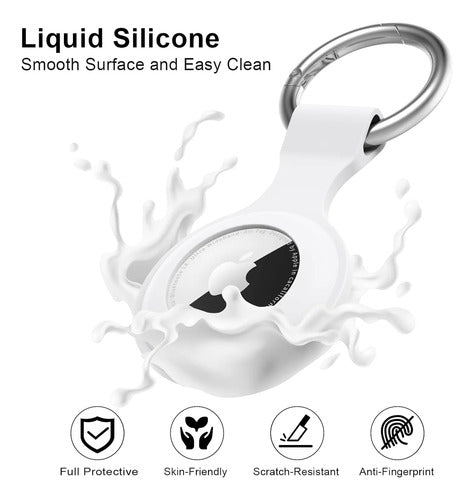 Llavero De Silicona Para Airtag Blanco