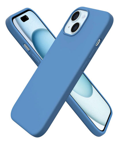 Funda De Silicona Para iPhone 15 Azul
