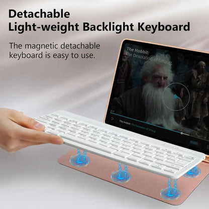Funda Con Teclado Para iPad Pro M3 11  Rosa