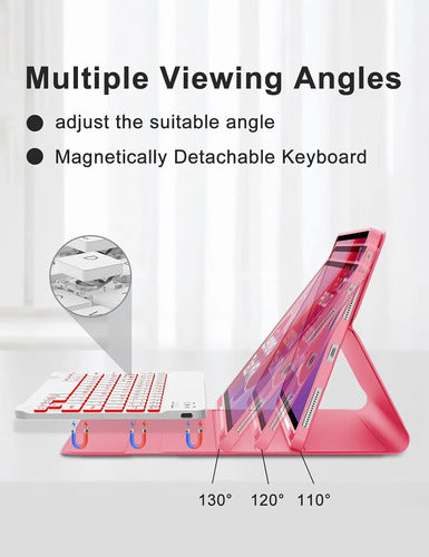 Funda Con Teclado Para Lenovo Tab M11 / K11 Lte 11 Pulgadas Rojo